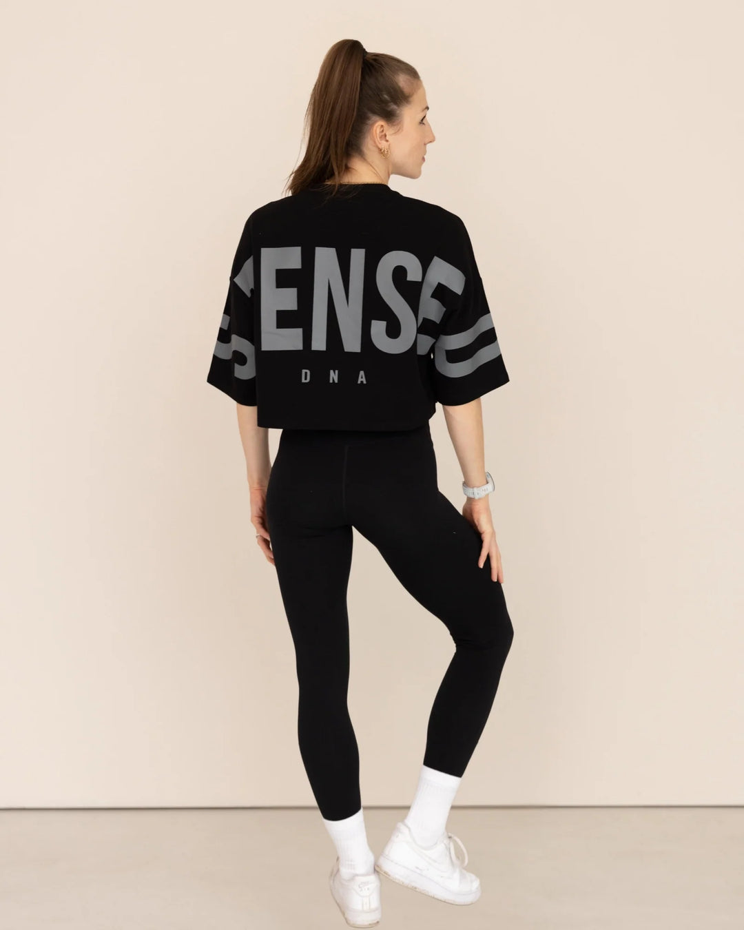 DNA Crop Top Oversize Noir
