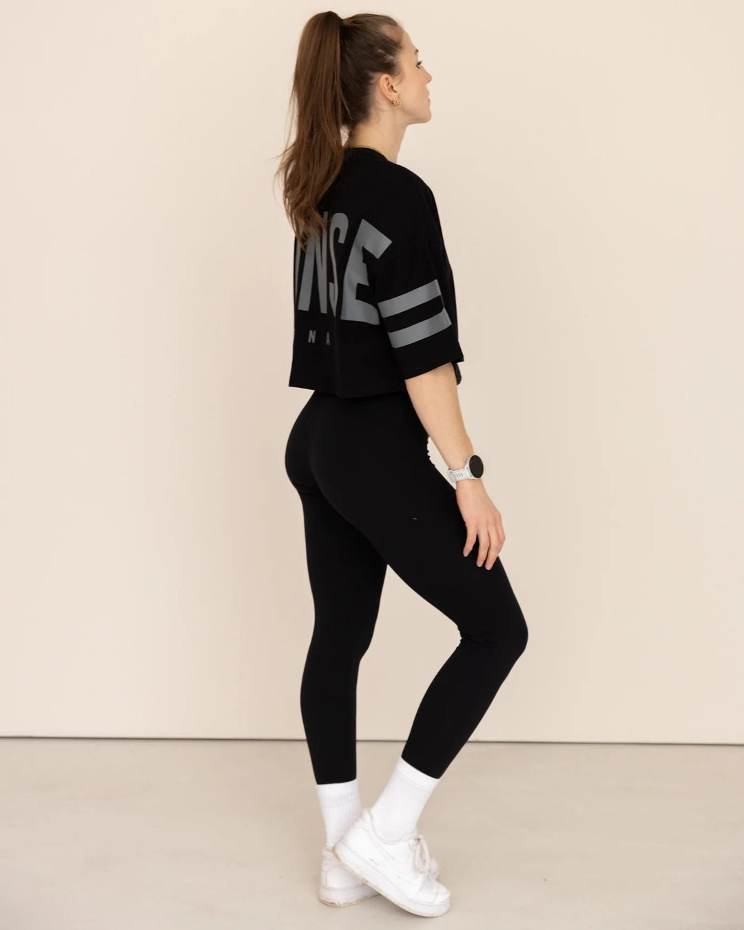 DNA Crop Top Oversize Noir