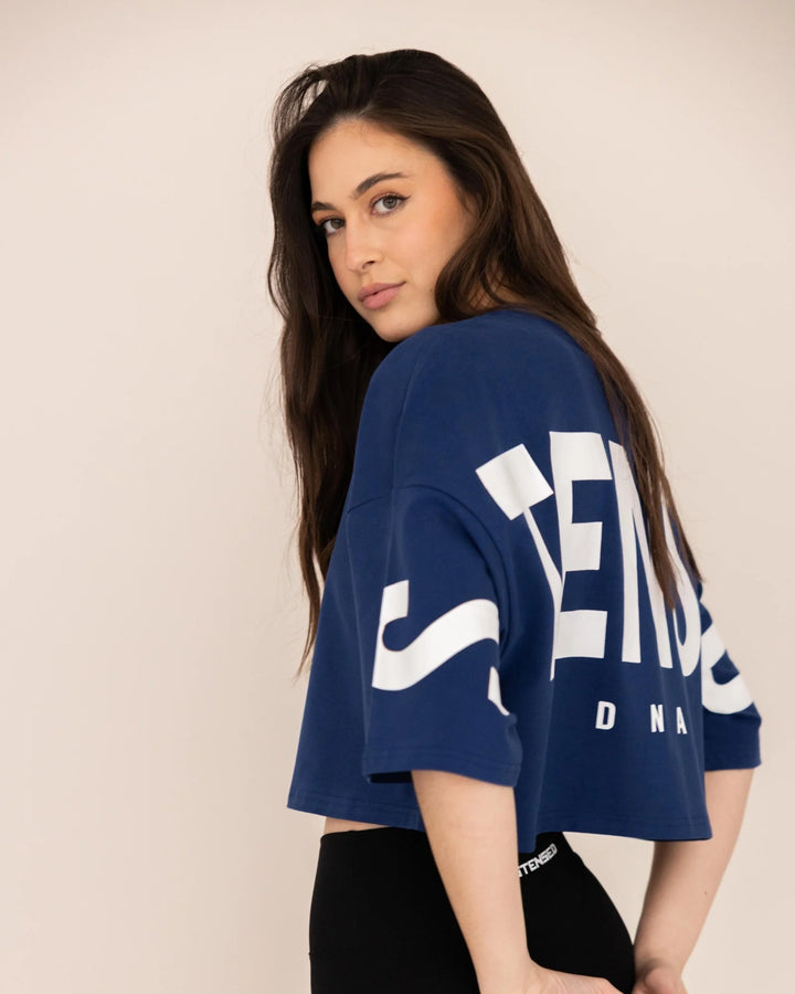 DNA Crop Top Oversize - Bleu