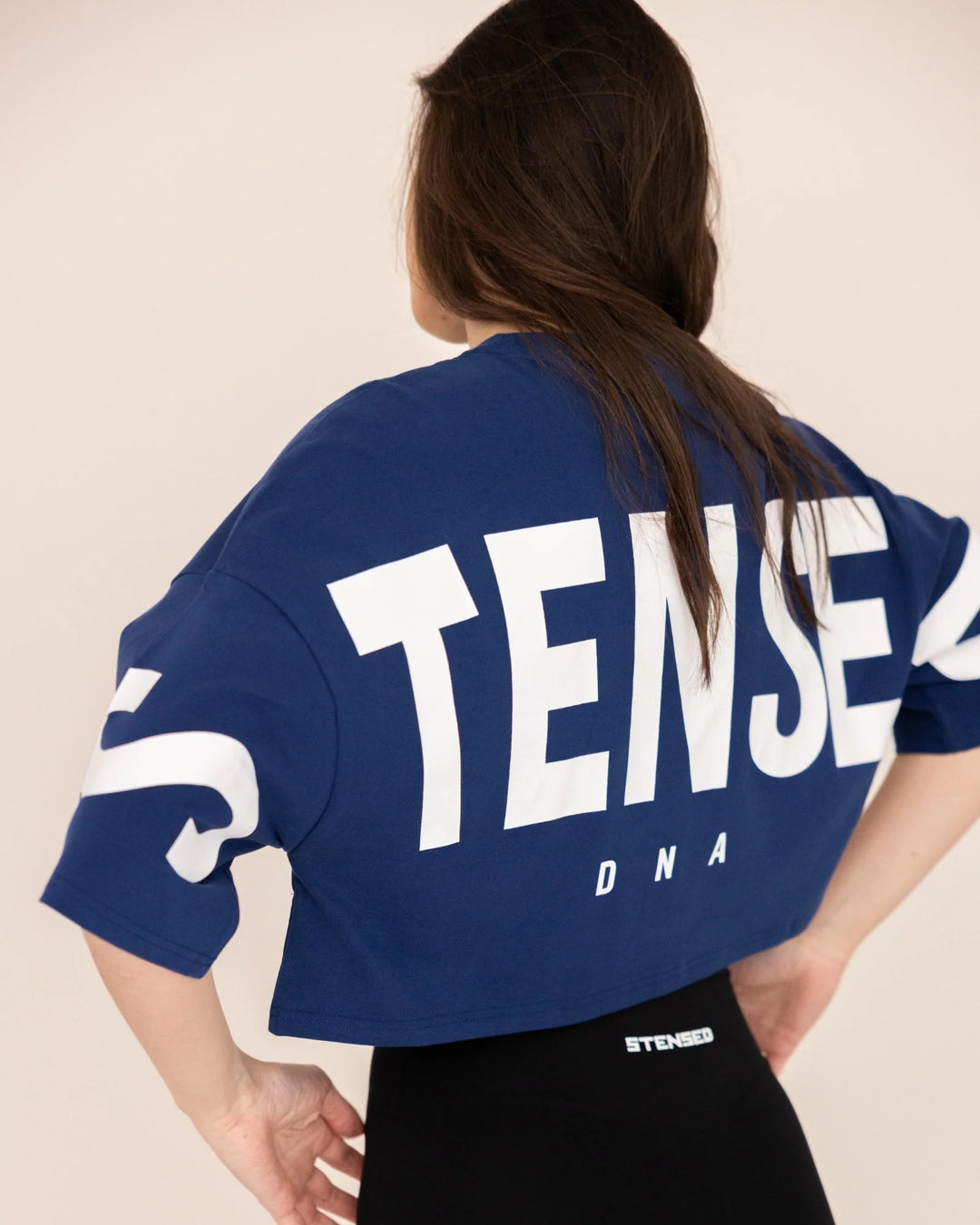 DNA Crop Top Oversize - Bleu