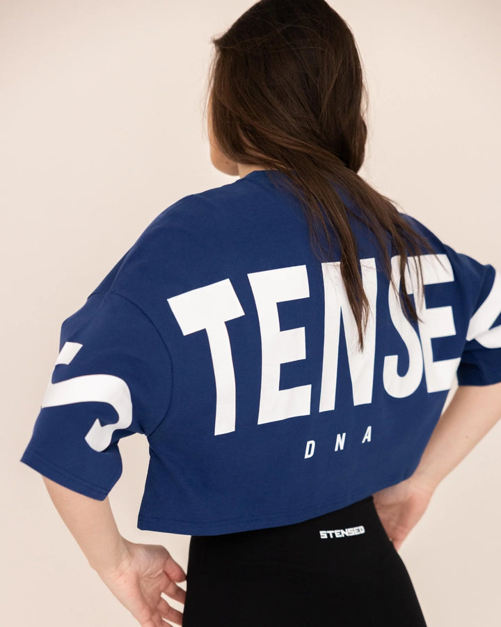 DNA Crop Top Oversize - Bleu