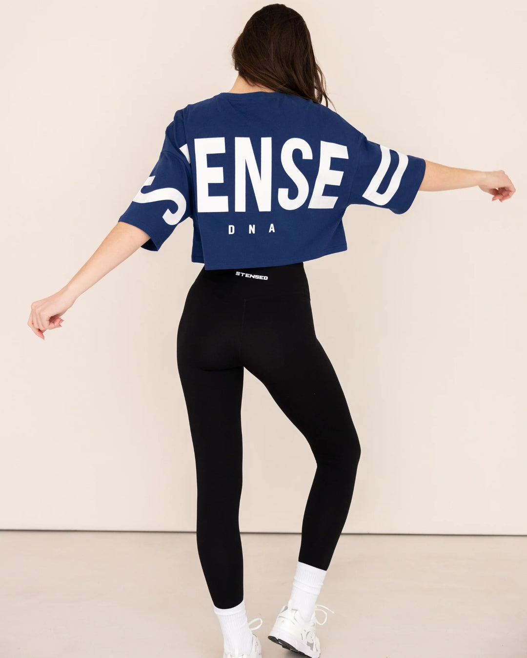 DNA Crop Top Oversize - Bleu