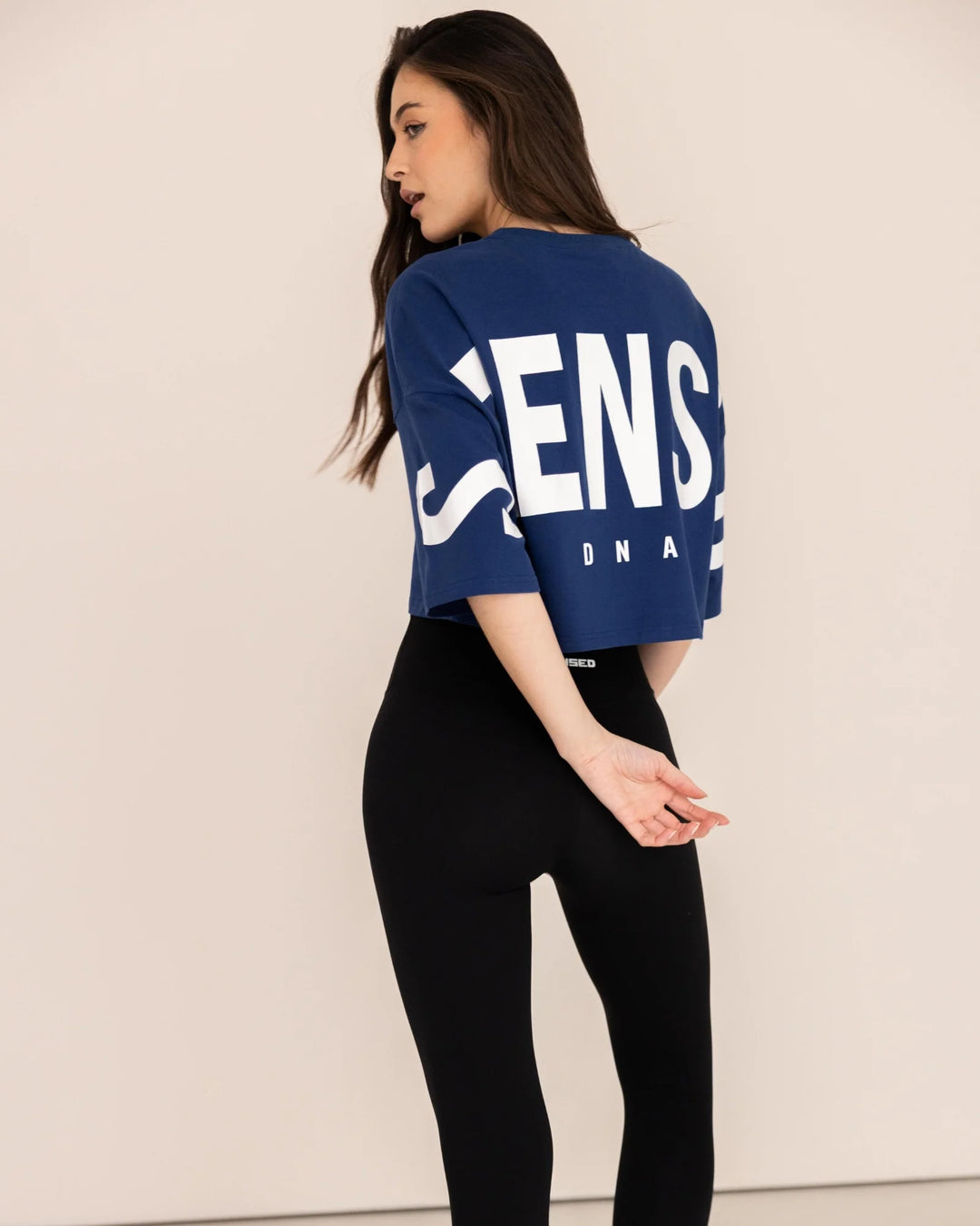 DNA Crop Top Oversize - Bleu