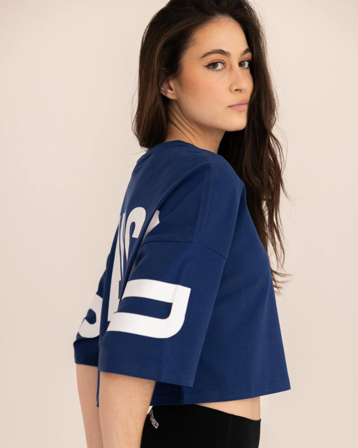 DNA Crop Top Oversize - Bleu