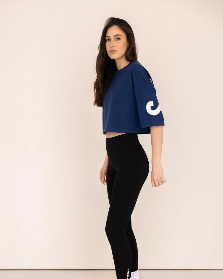DNA Crop Top Oversize - Bleu