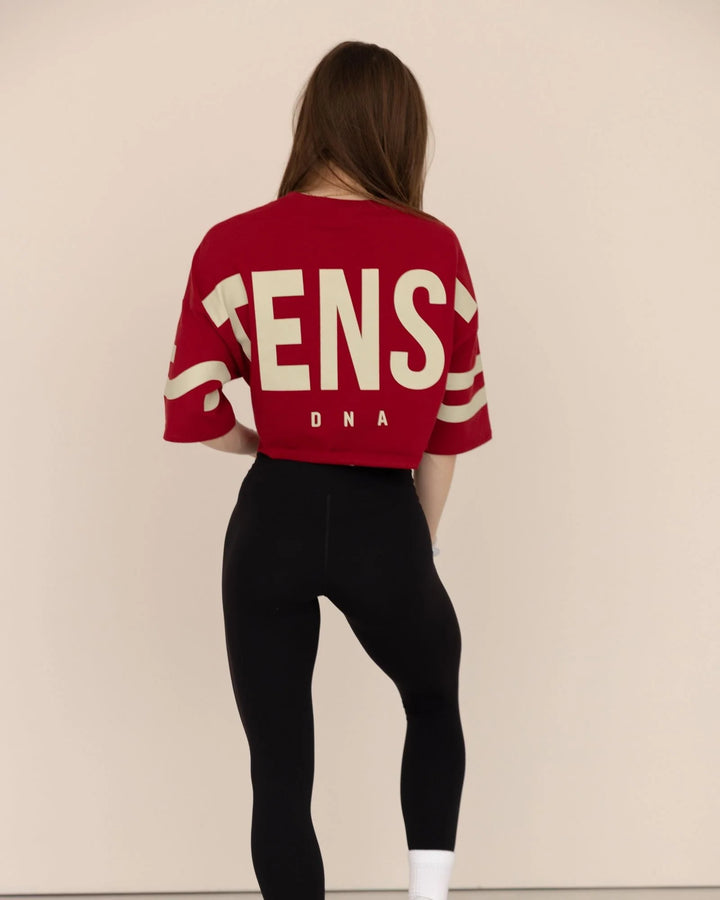 DNA Crop Top Oversize Rouge