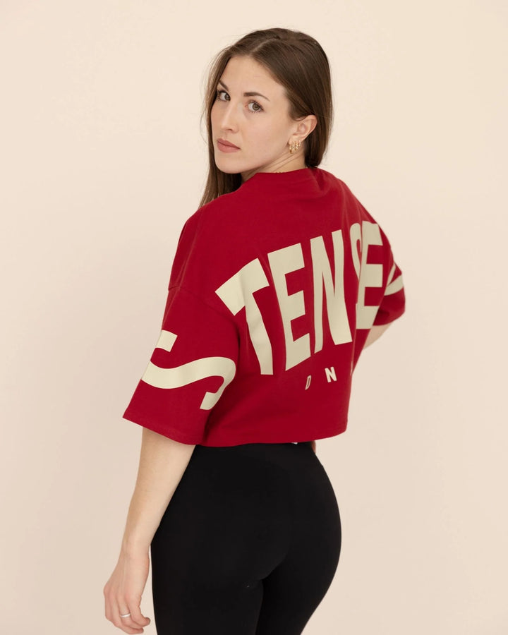 DNA Crop Top Oversize Rouge