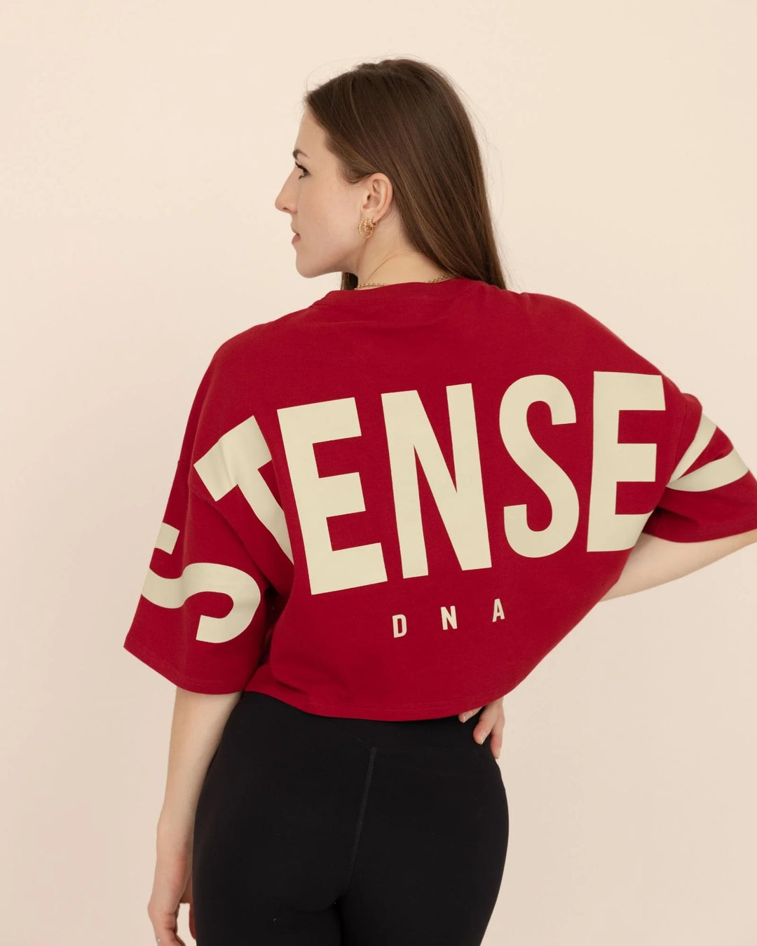 DNA Crop Top Oversize Rouge