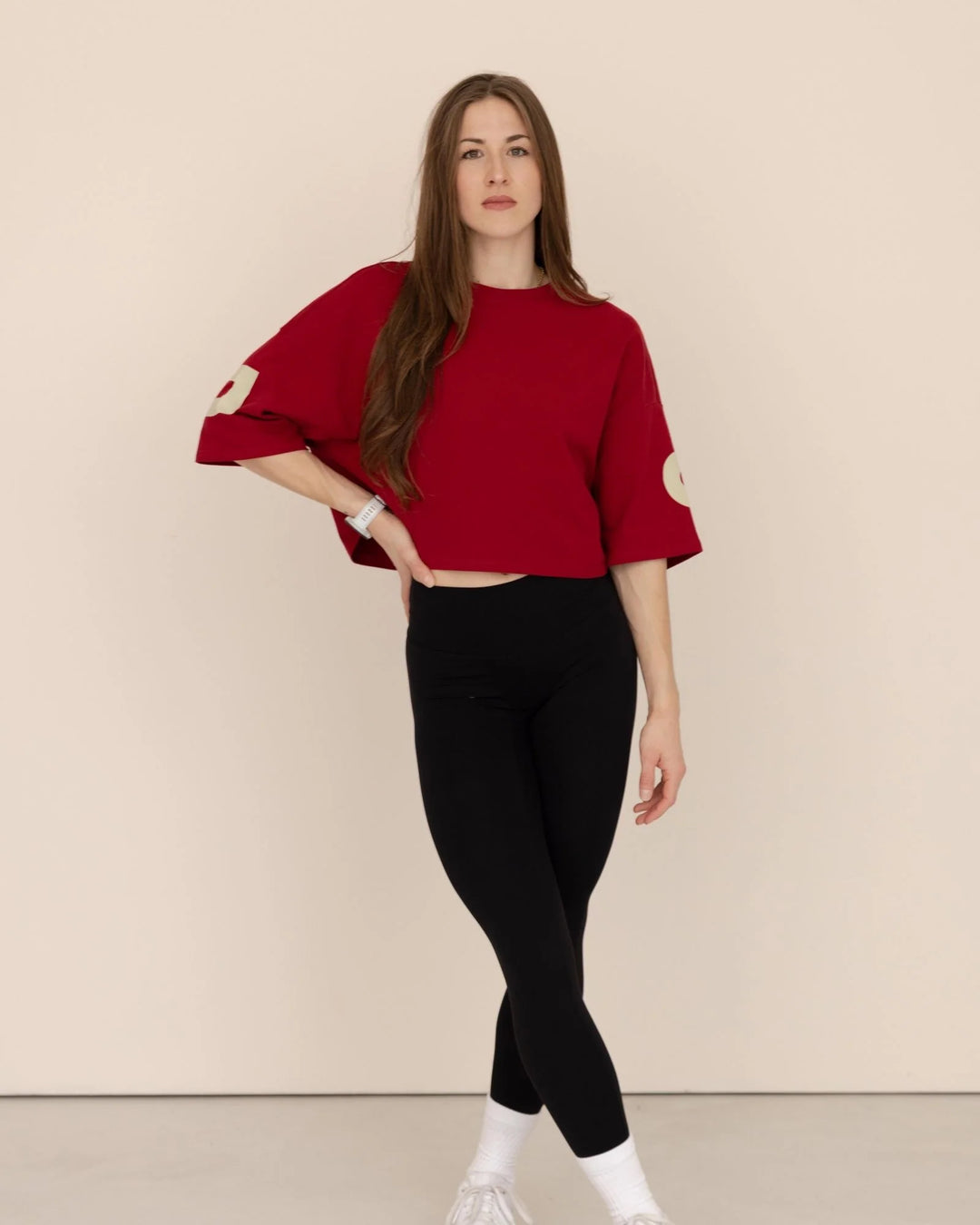 DNA Crop Top Oversize Rouge