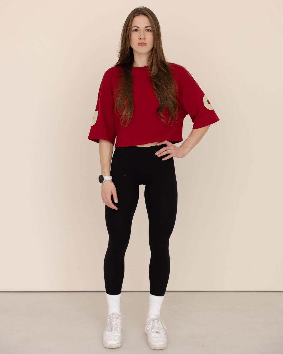 DNA Crop Top Oversize Rouge