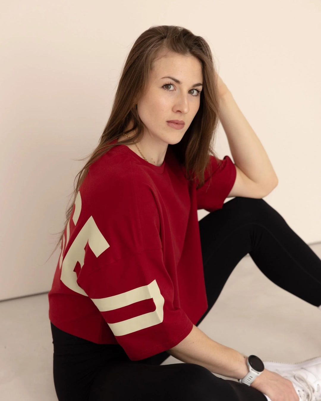 DNA Crop Top Oversize Rouge
