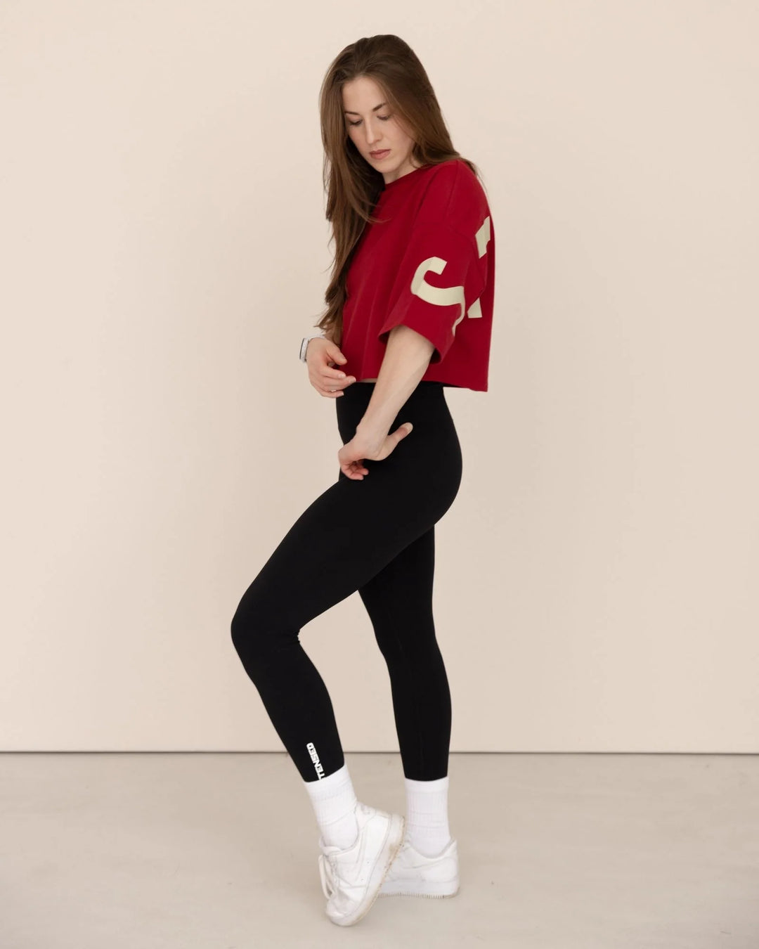 DNA Crop Top Oversize Rouge