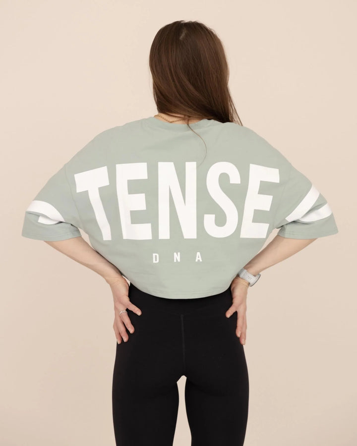 DNA Crop Top Oversize Vert Sage