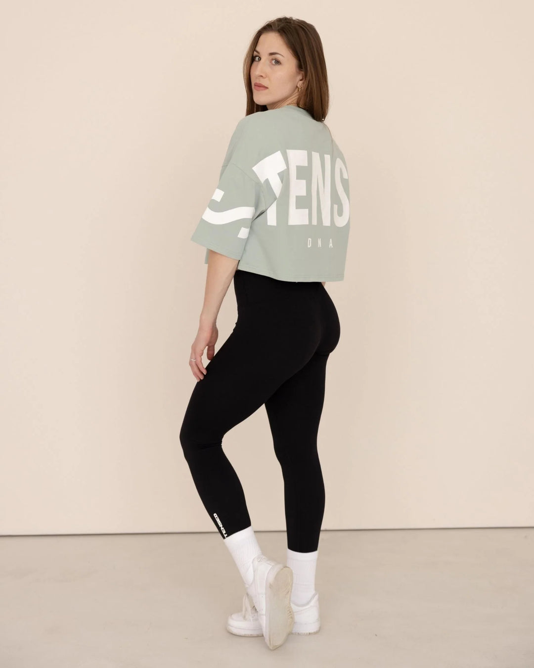 DNA Crop Top Oversize Vert Sage