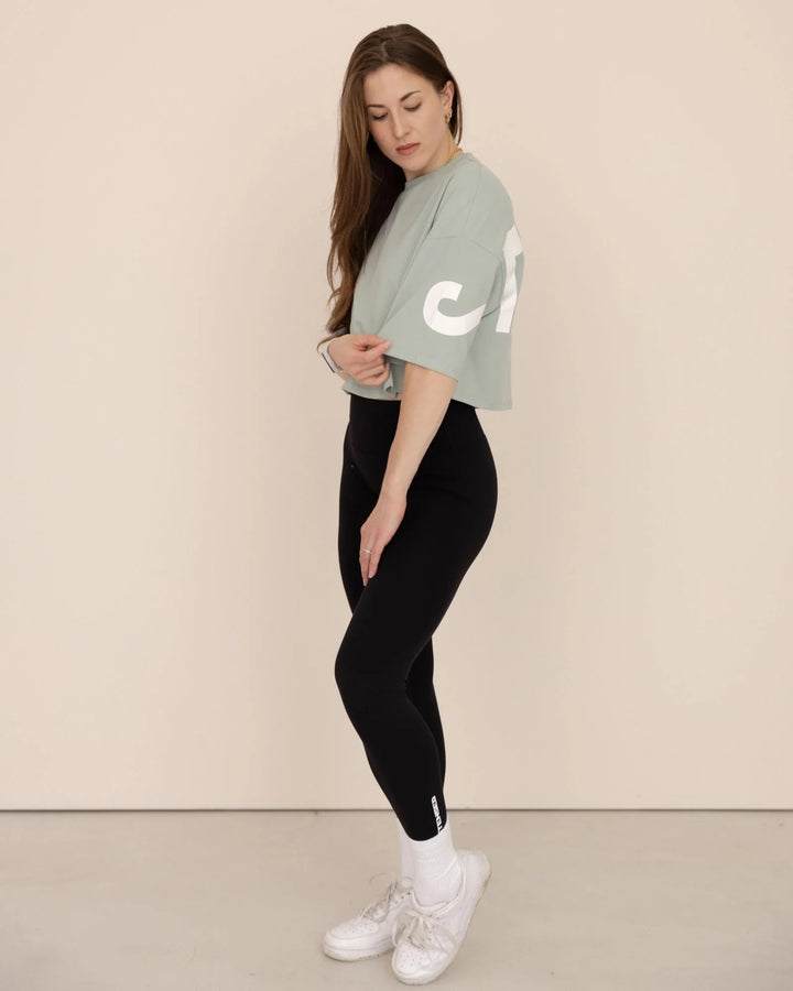 DNA Crop Top Oversize Vert Sage