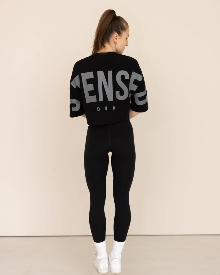 DNA Crop Top Oversize Noir