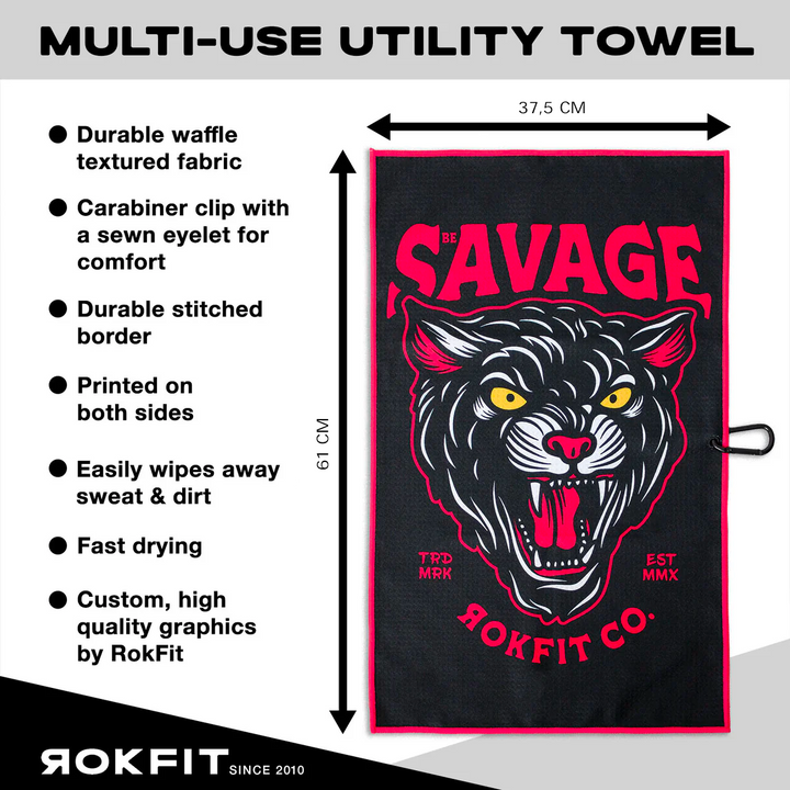 "Savage" sports towel