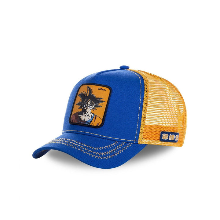 CAPSLAB - Casquette Trucker Dragon Ball Z Goku Snapback Bleu Capslab