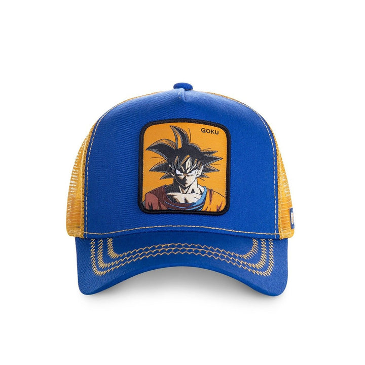 CAPSLAB - Casquette Trucker Dragon Ball Z Goku Snapback Bleu Capslab