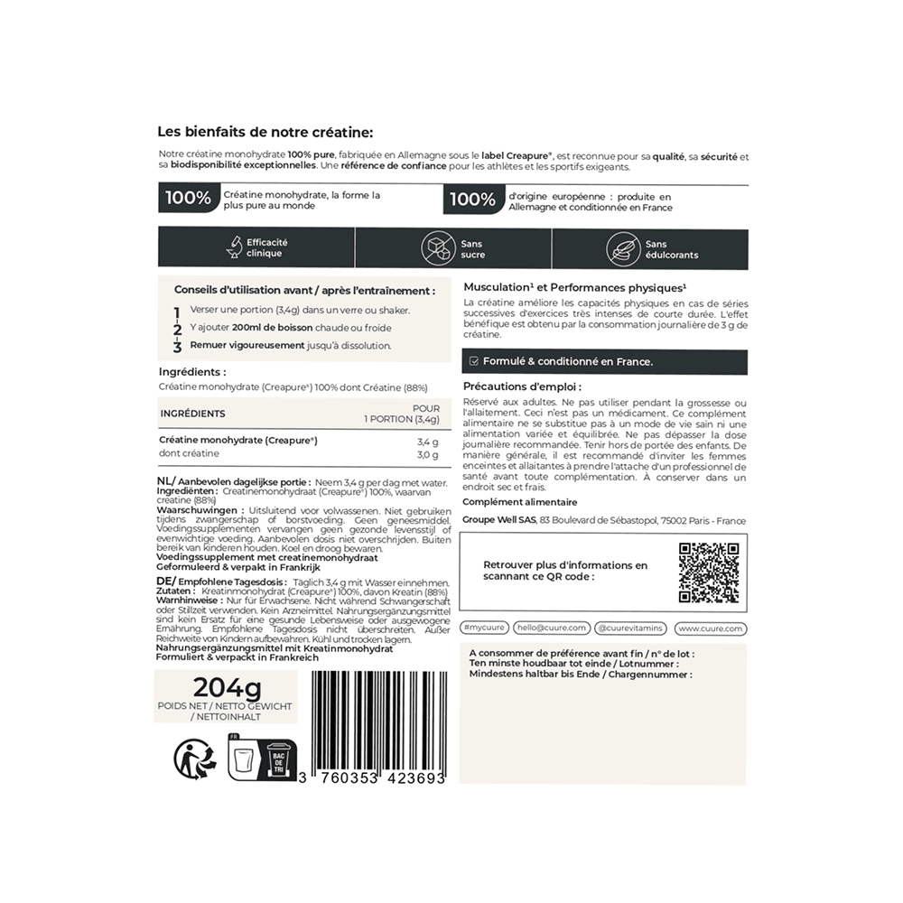 Créatine Creapure 200g