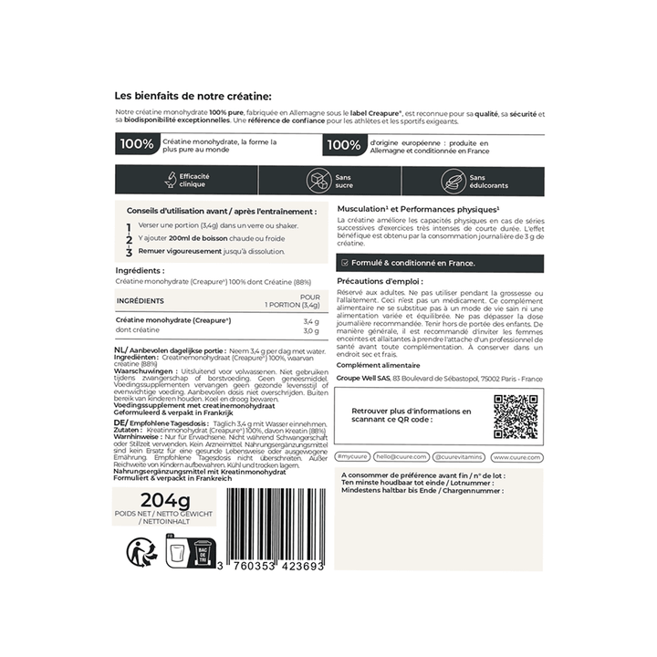 Créatine Creapure 200g