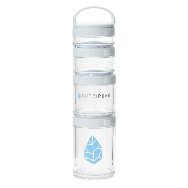 Travel Pill Box - 4 Stackable Compartments