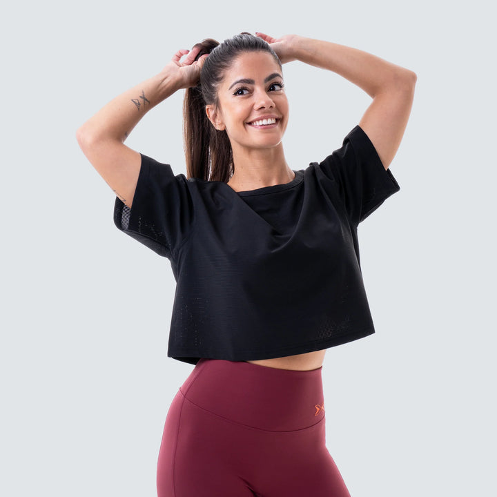 Haut court oversize performant pour femme AW25