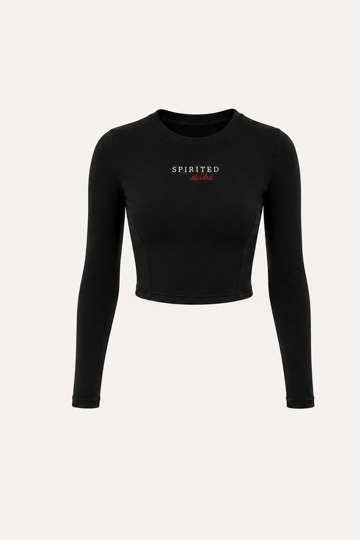TOP MANCHES LONGUES "ESSENTIEL" NOIR