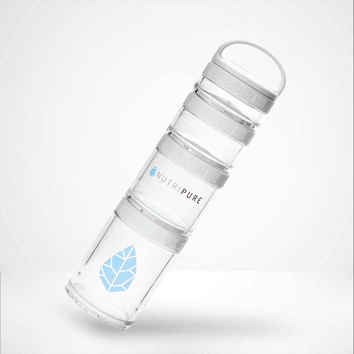 Travel Pill Box - 4 Stackable Compartments