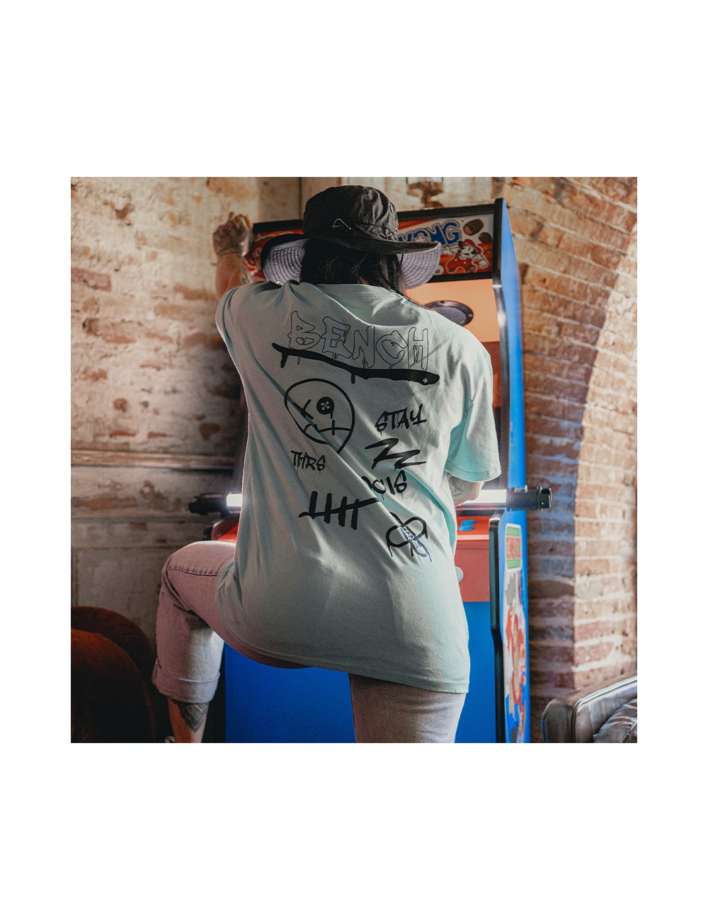 Tee-Shirt - Oversize Bench Ice Blue Unisexe