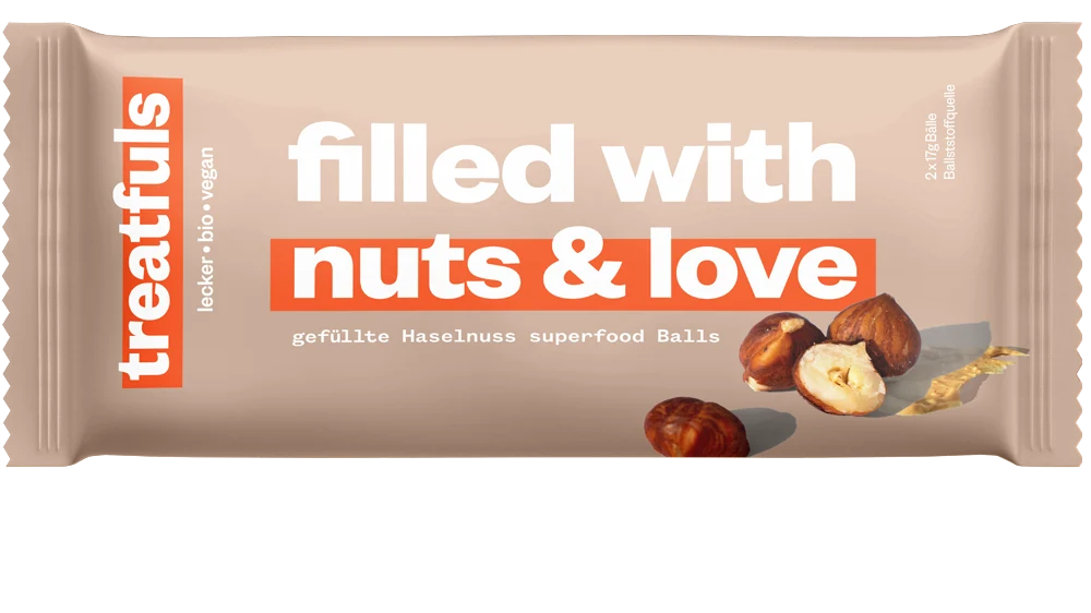 Boules d'énergie Treatfuls - Beurre de noisette « Filled with nuts & love »