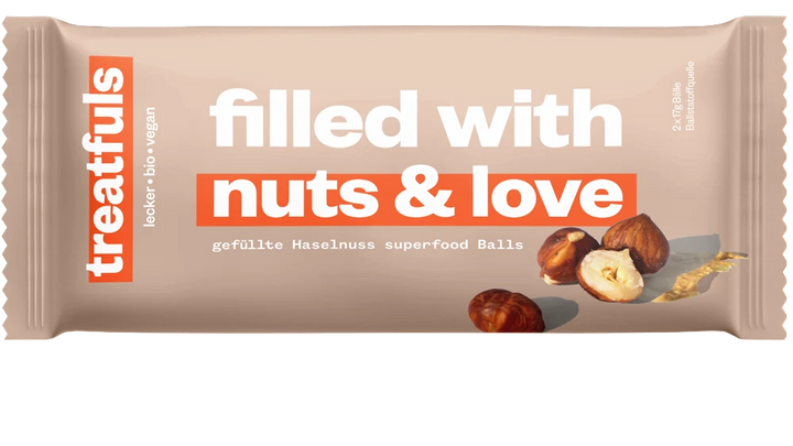 Boules d'énergie Treatfuls - Beurre de noisette « Filled with nuts & love »