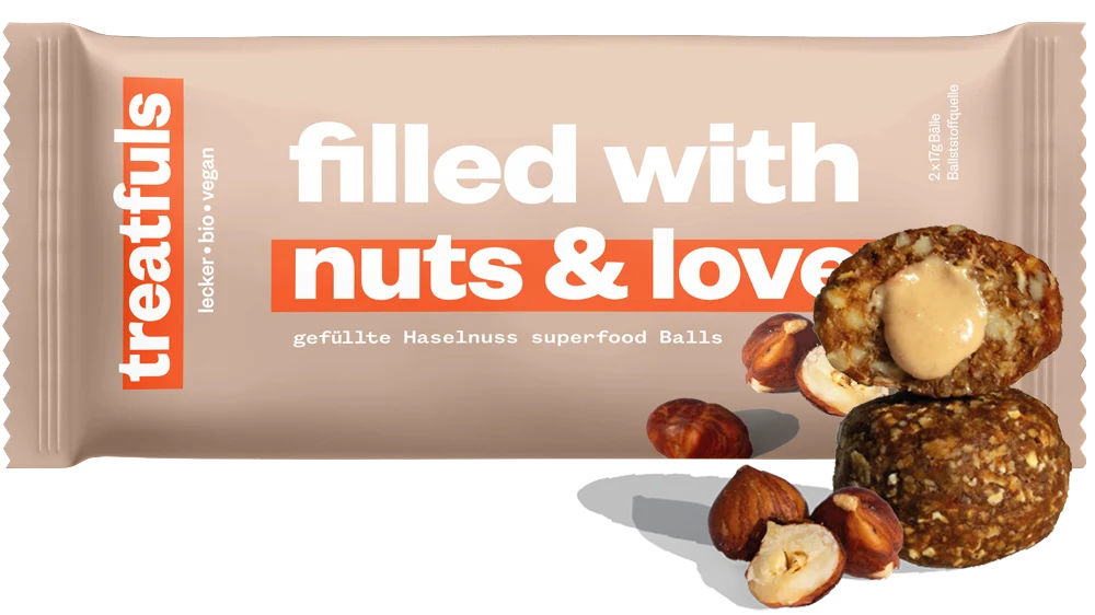 Boules d'énergie Treatfuls - Beurre de noisette « Filled with nuts & love »