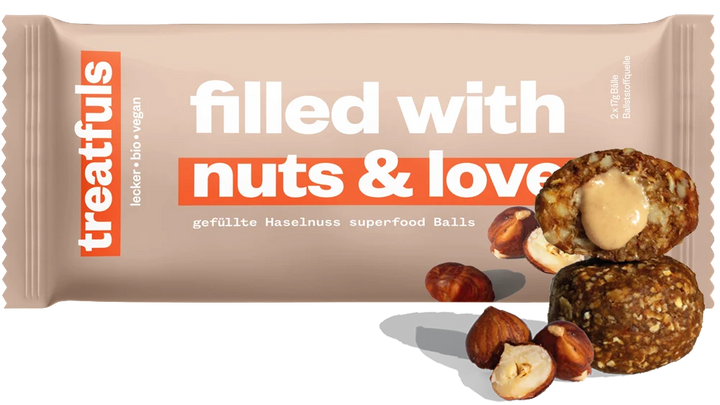 Boules d'énergie Treatfuls - Beurre de noisette « Filled with nuts & love »