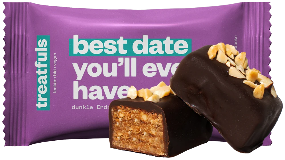 Barre Treatfuls - Chocolat noir Cacahuètes « Best date you'll ever have »