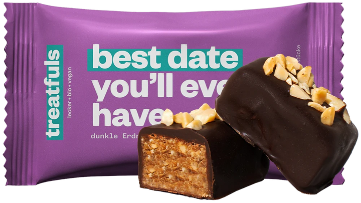 Barre Treatfuls - Chocolat noir Cacahuètes « Best date you'll ever have »