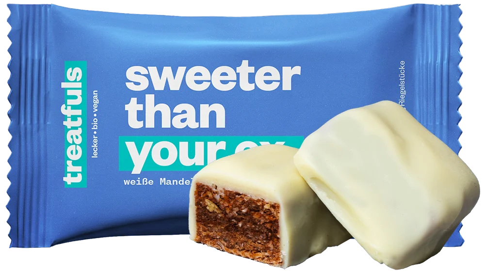 Barre Treatfuls - Chocolat blanc, Noix de Coco et amandes