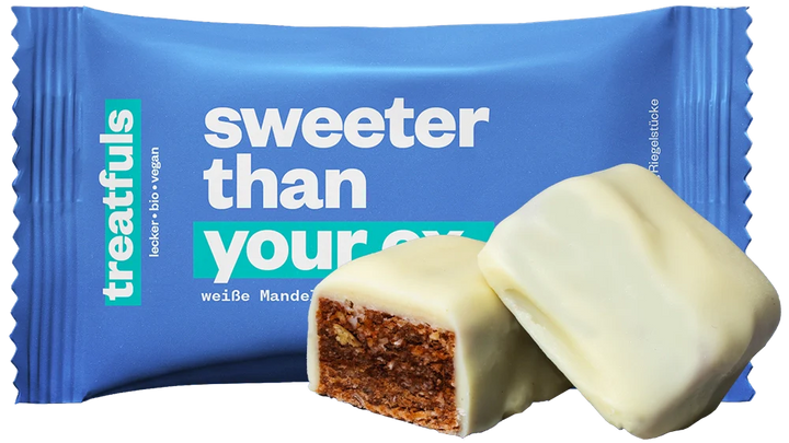 Barre Treatfuls - Chocolat blanc, Noix de Coco et amandes